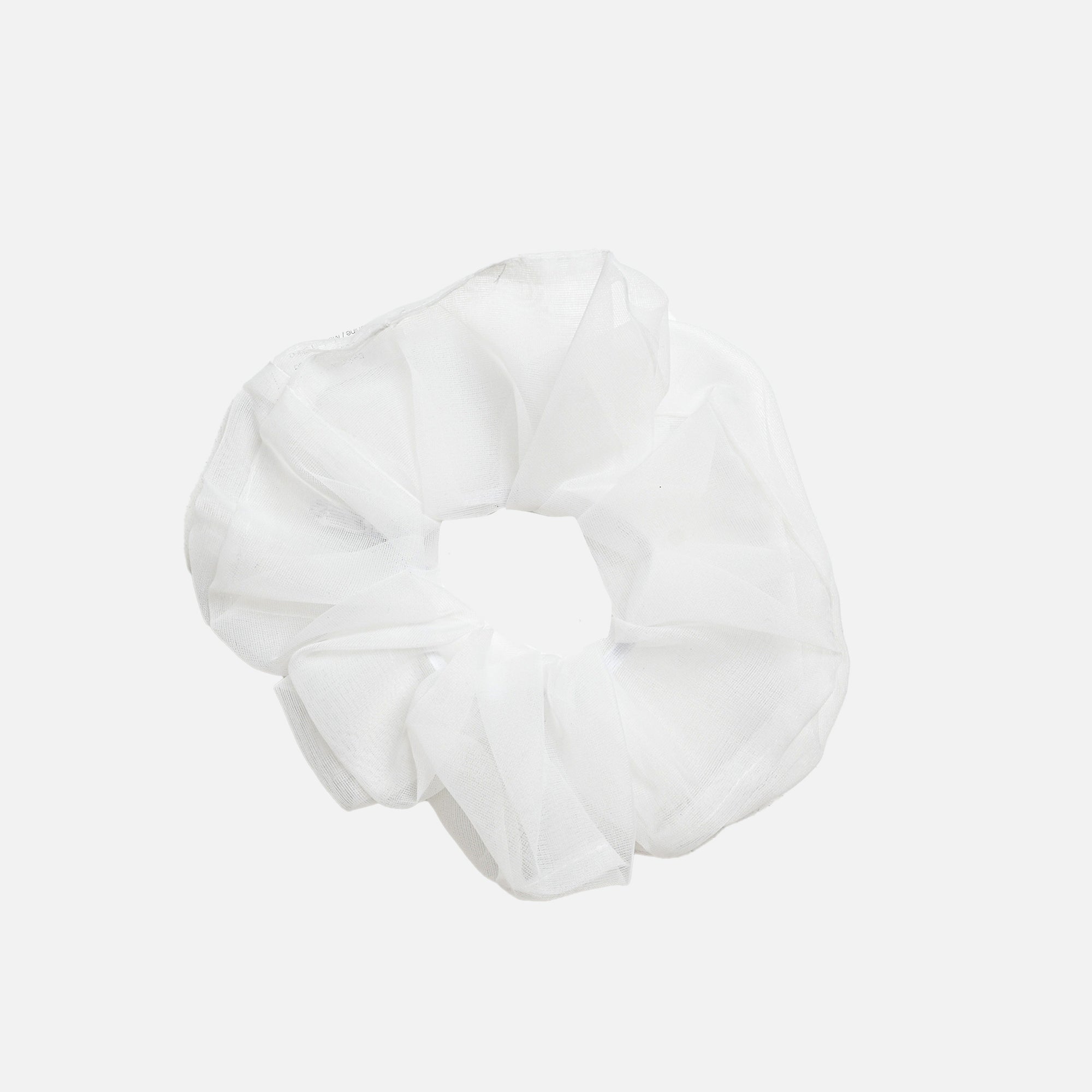 White oversized organza scrunchie