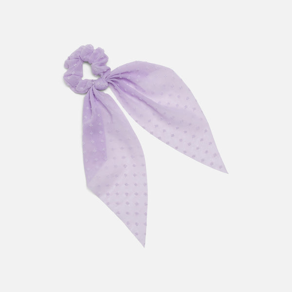 Load image into Gallery viewer, Scrunchie with lilac bow
