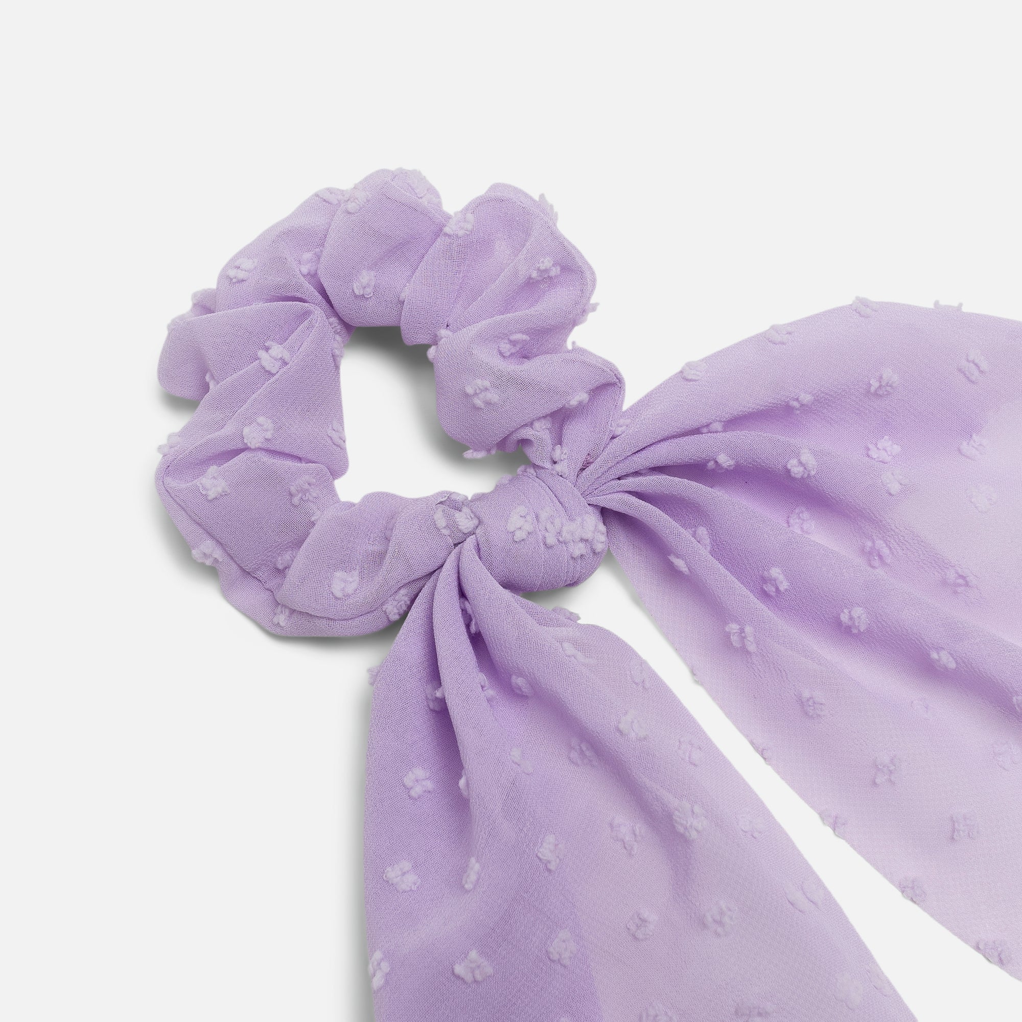 Scrunchie with lilac bow