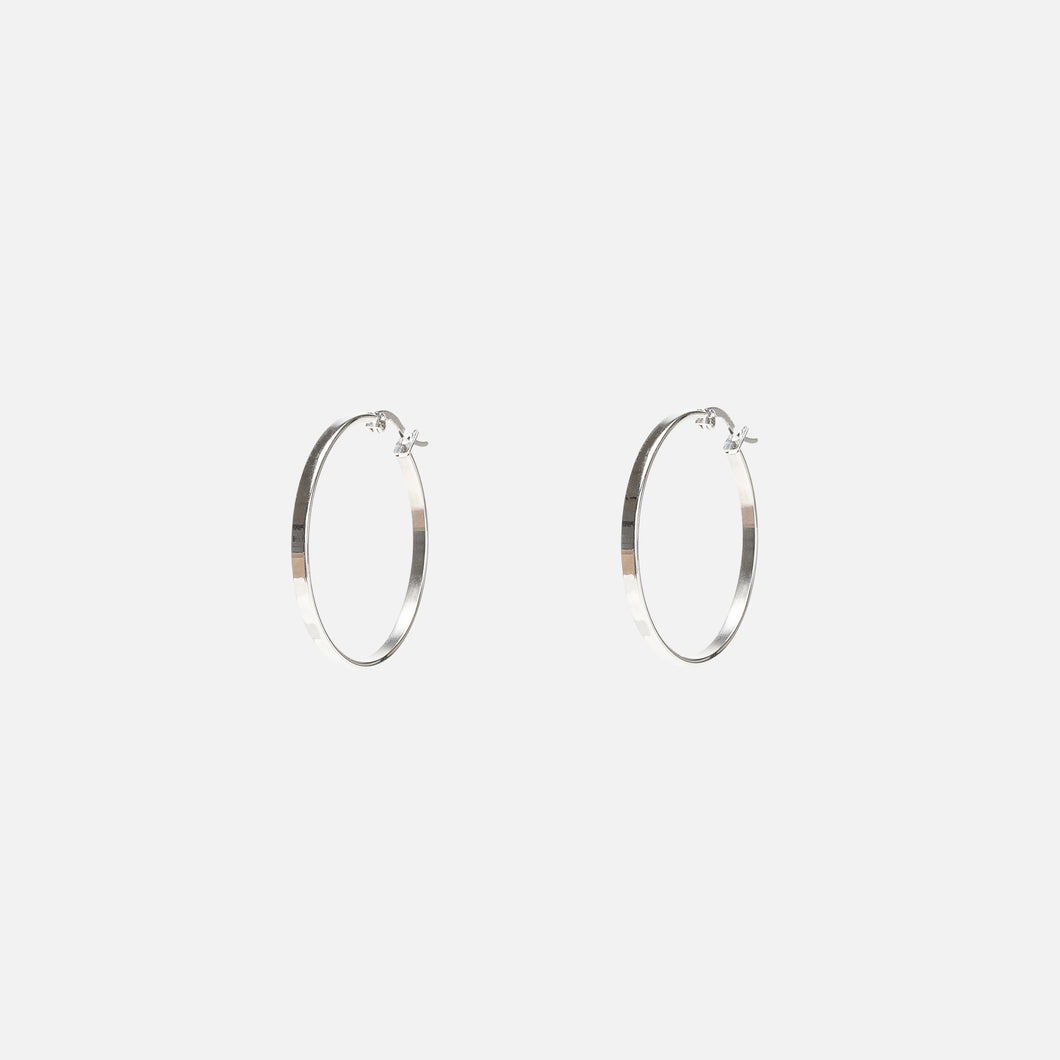 Boucles d'oreilles anneaux 32 mm en acier inoxydable