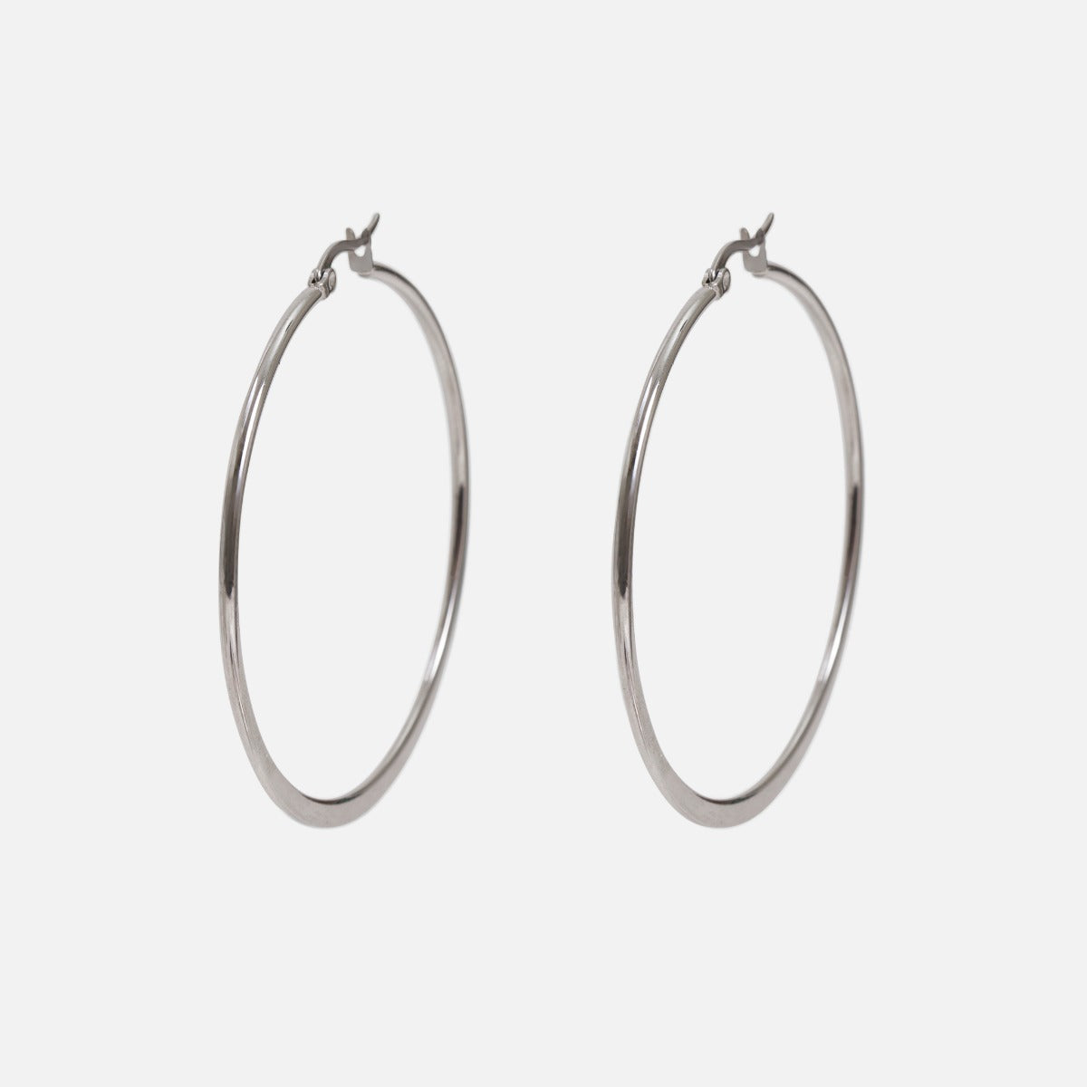 55 mm stainless steel hoop earrings