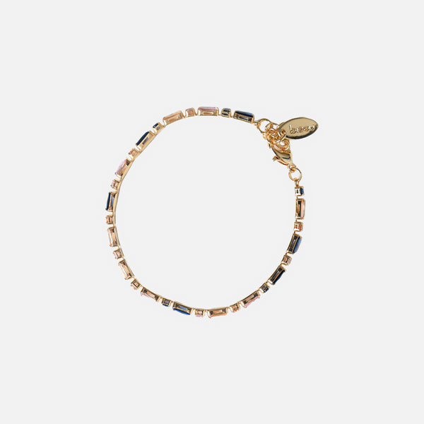Load image into Gallery viewer, Golden bracelet with colored stones
