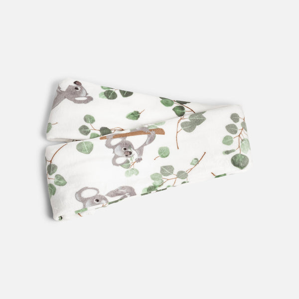 Load image into Gallery viewer, Soft ivory throw with koala print
