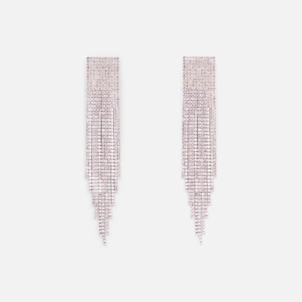 Load image into Gallery viewer, Multi-rank silvered earrings with spike

