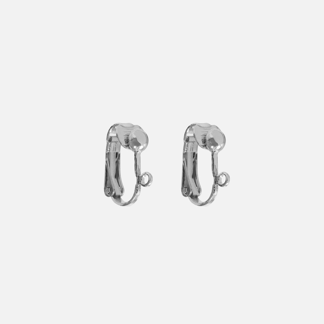 Silver clip for earrings
