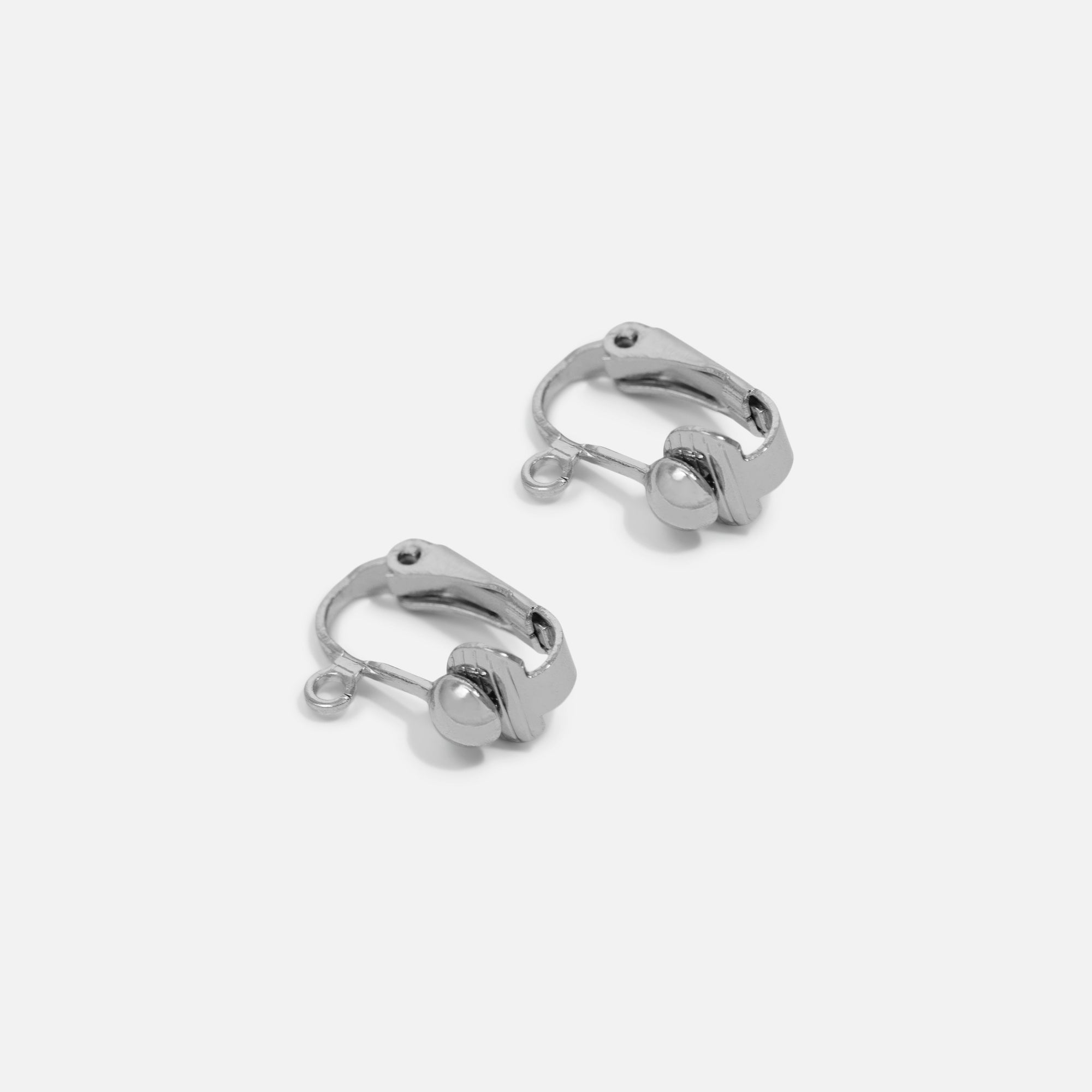 Silver clip for earrings