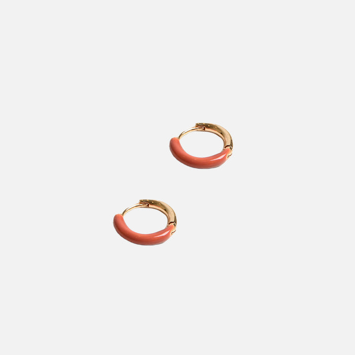 Ensemble de boucles d’oreilles dorées anneaux et pendentif coeur