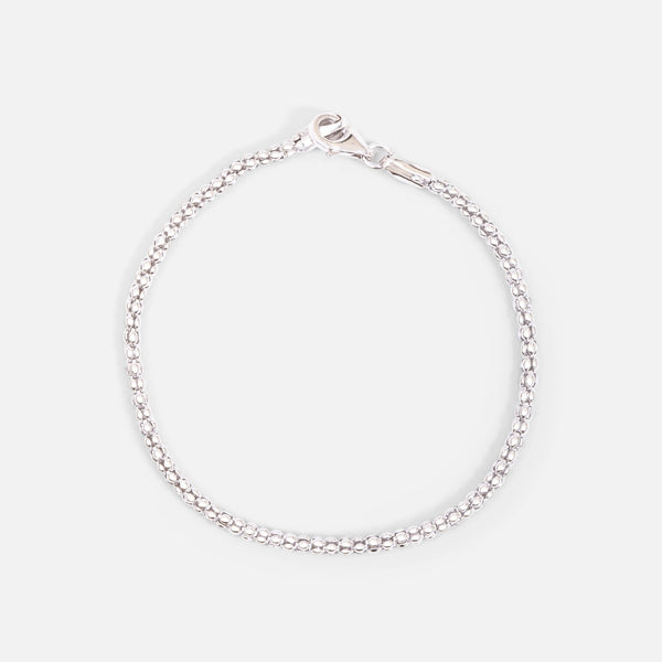 Load image into Gallery viewer, Sterling silver cord mesh bracelet
