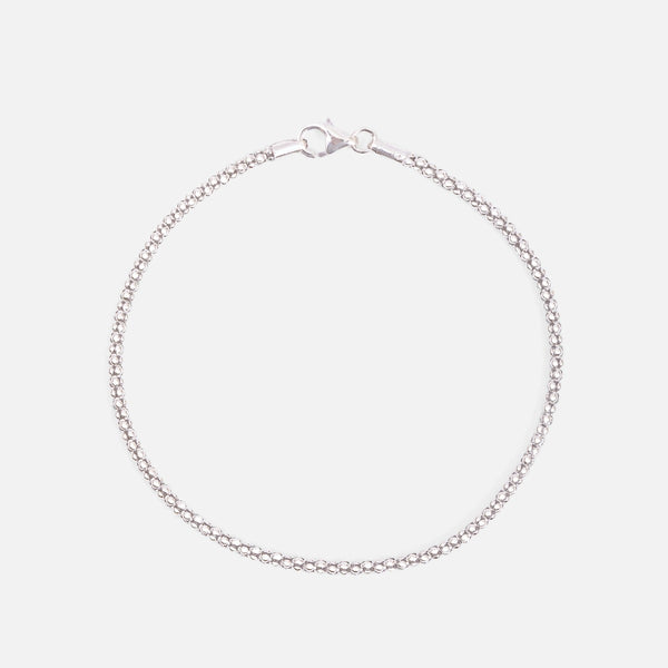 Load image into Gallery viewer, Sterling silver cord mesh ankle chain
