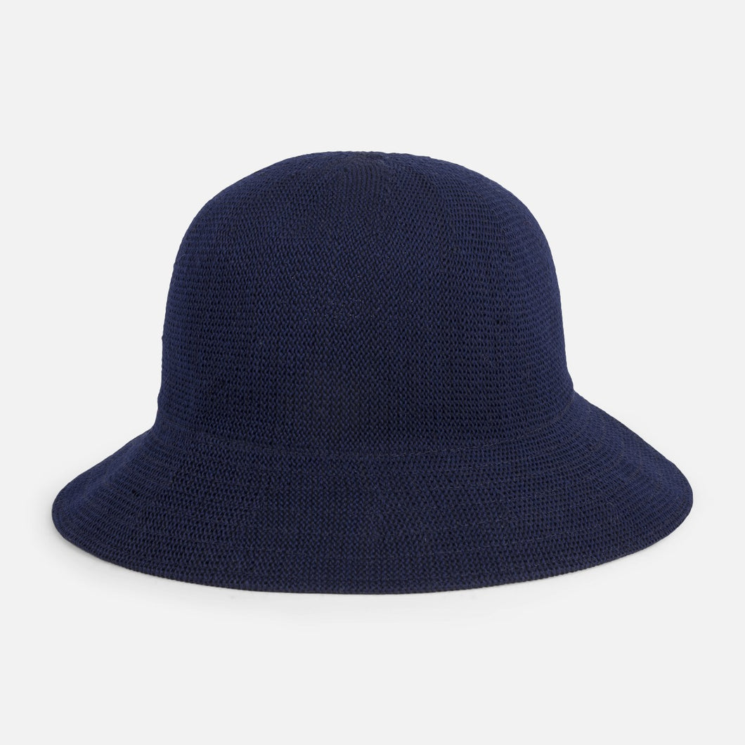 Chapeau cloche ajustable bleu marine