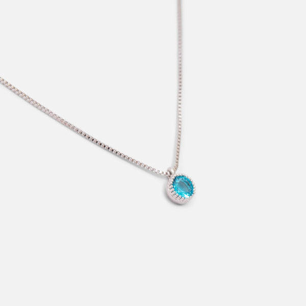 Load image into Gallery viewer, Silvered pendant birthstone &quot; tanzantine stone &quot;
