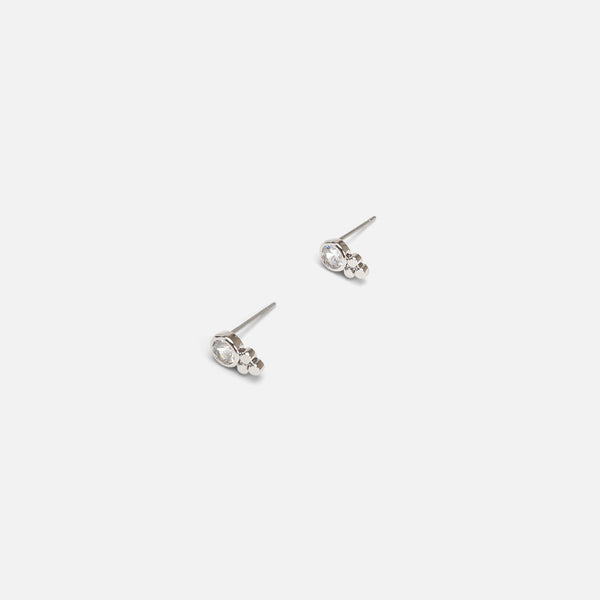 Load image into Gallery viewer, Set of three silver star and hoop earrings
