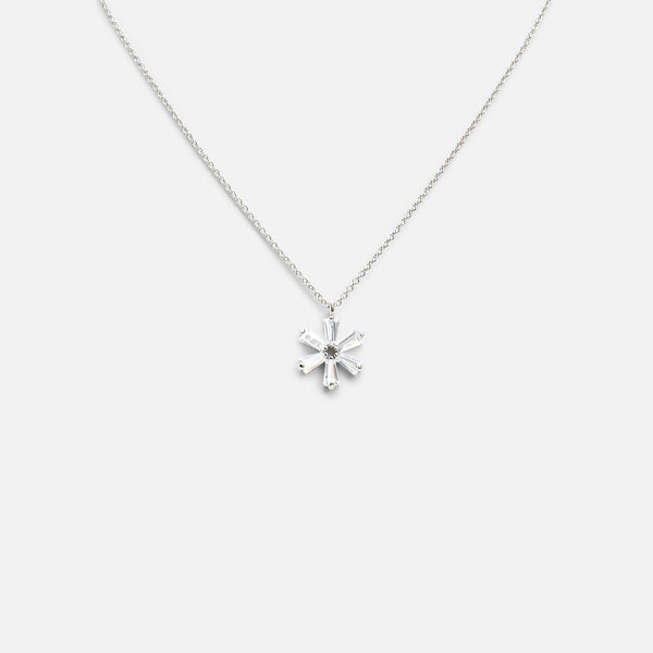 Load image into Gallery viewer, Silver pendant with small flower

