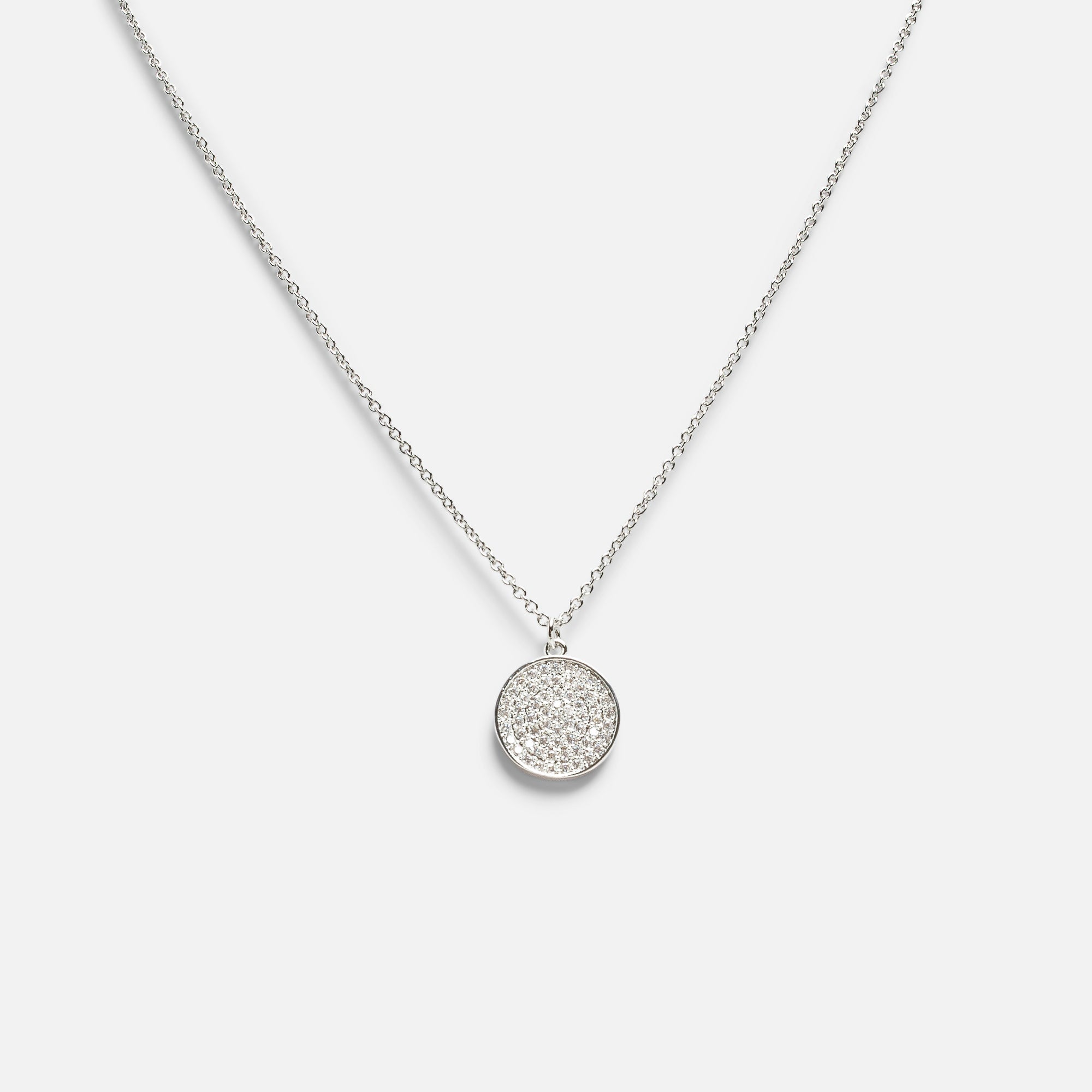 Silver pendant with medallion 