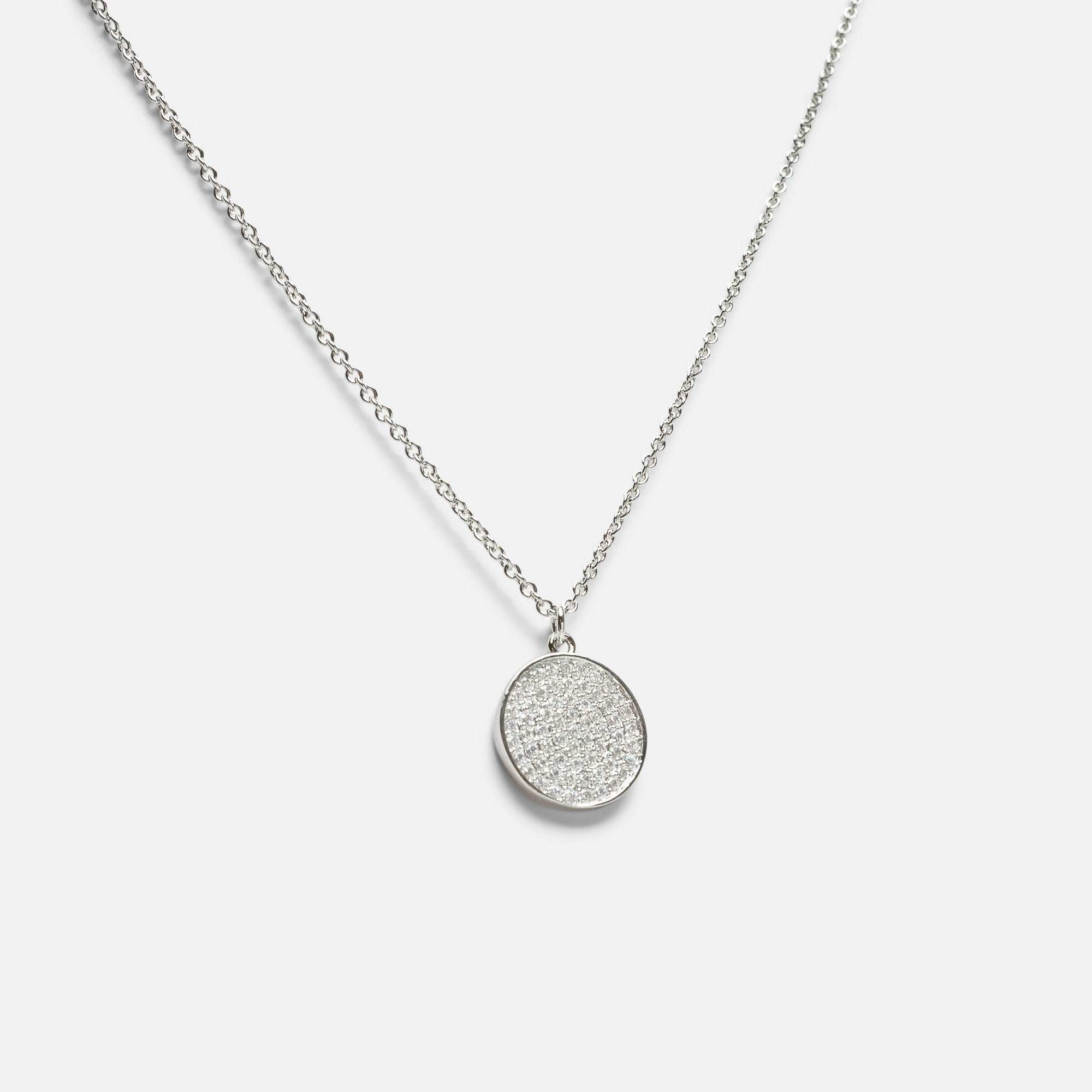 Silver pendant with medallion 