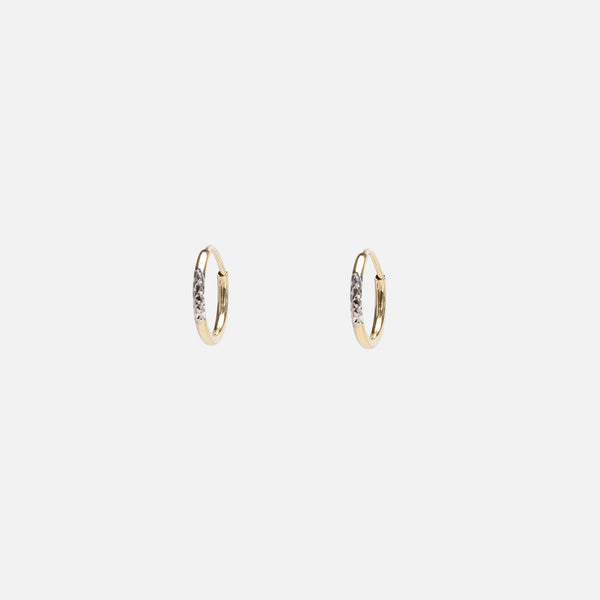 Load image into Gallery viewer, 10k yellow gold delicate hoop earrings 
