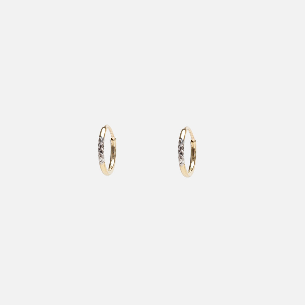 10k yellow gold delicate hoop earrings 