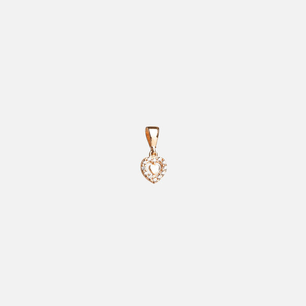 Load image into Gallery viewer, 10k yellow gold small rose gold heart charm 
