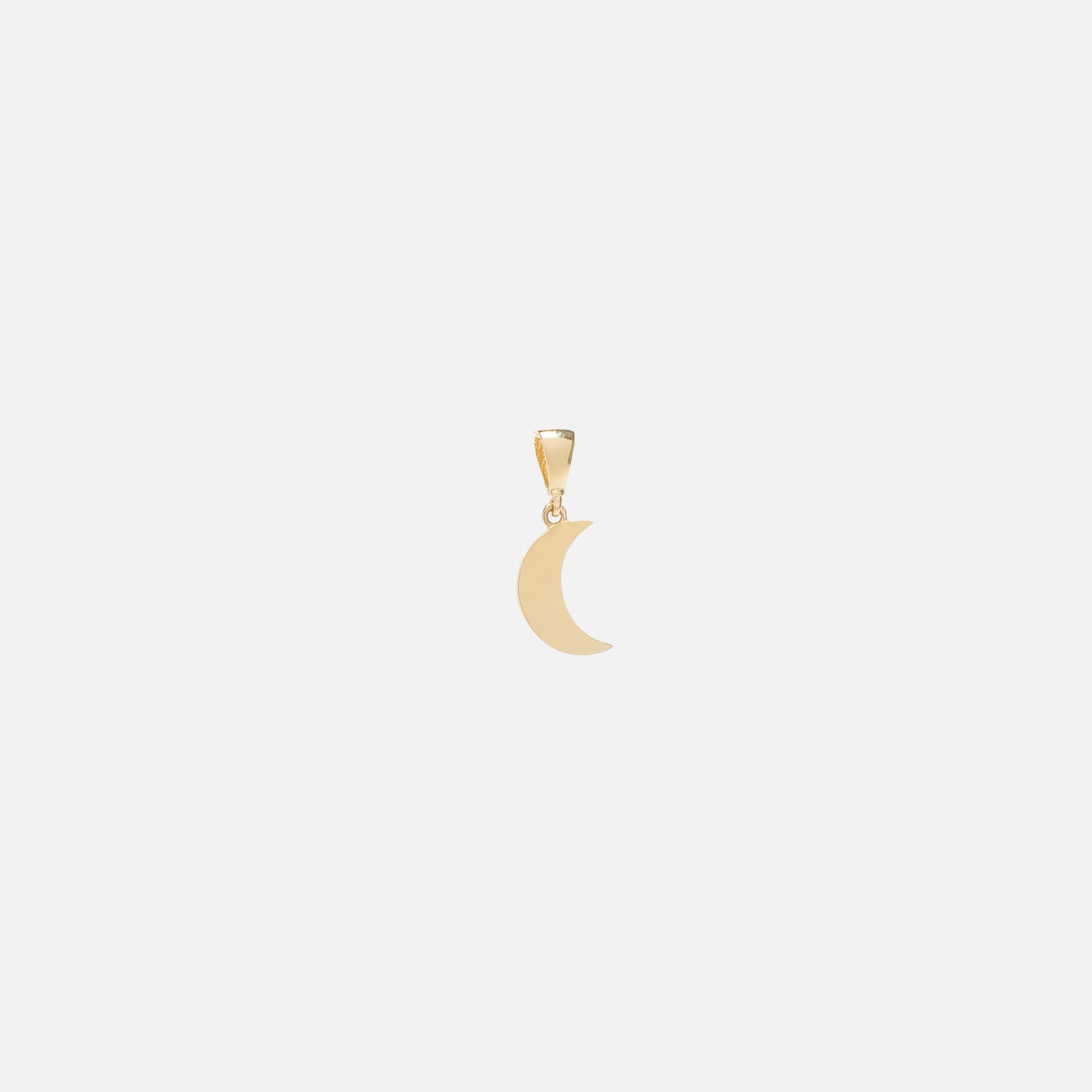 10k yellow gold moon charm