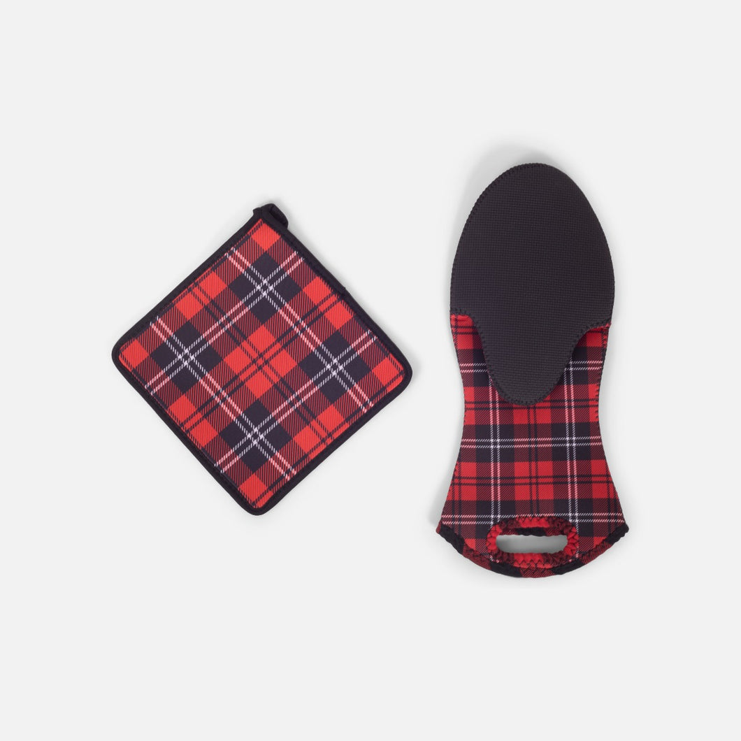 Duo oven mitt and pot holder