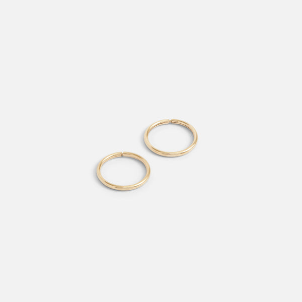 Load image into Gallery viewer, 10k yellow gold small golden hoops 
