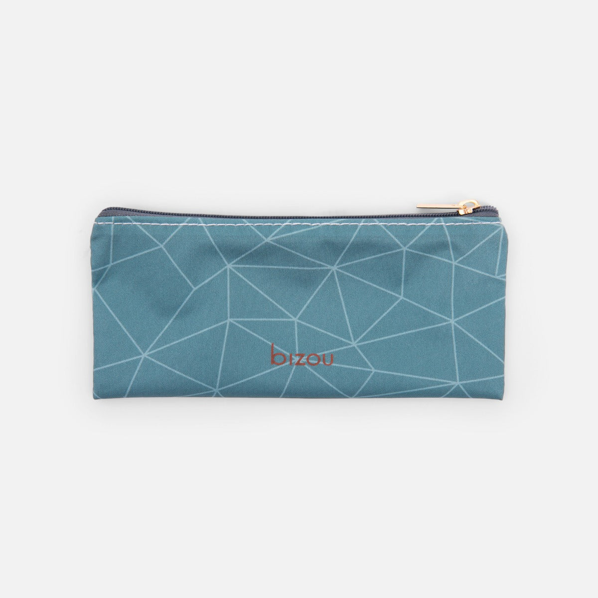 Blue duo of reusable nylon snack bags with terrazzo effect