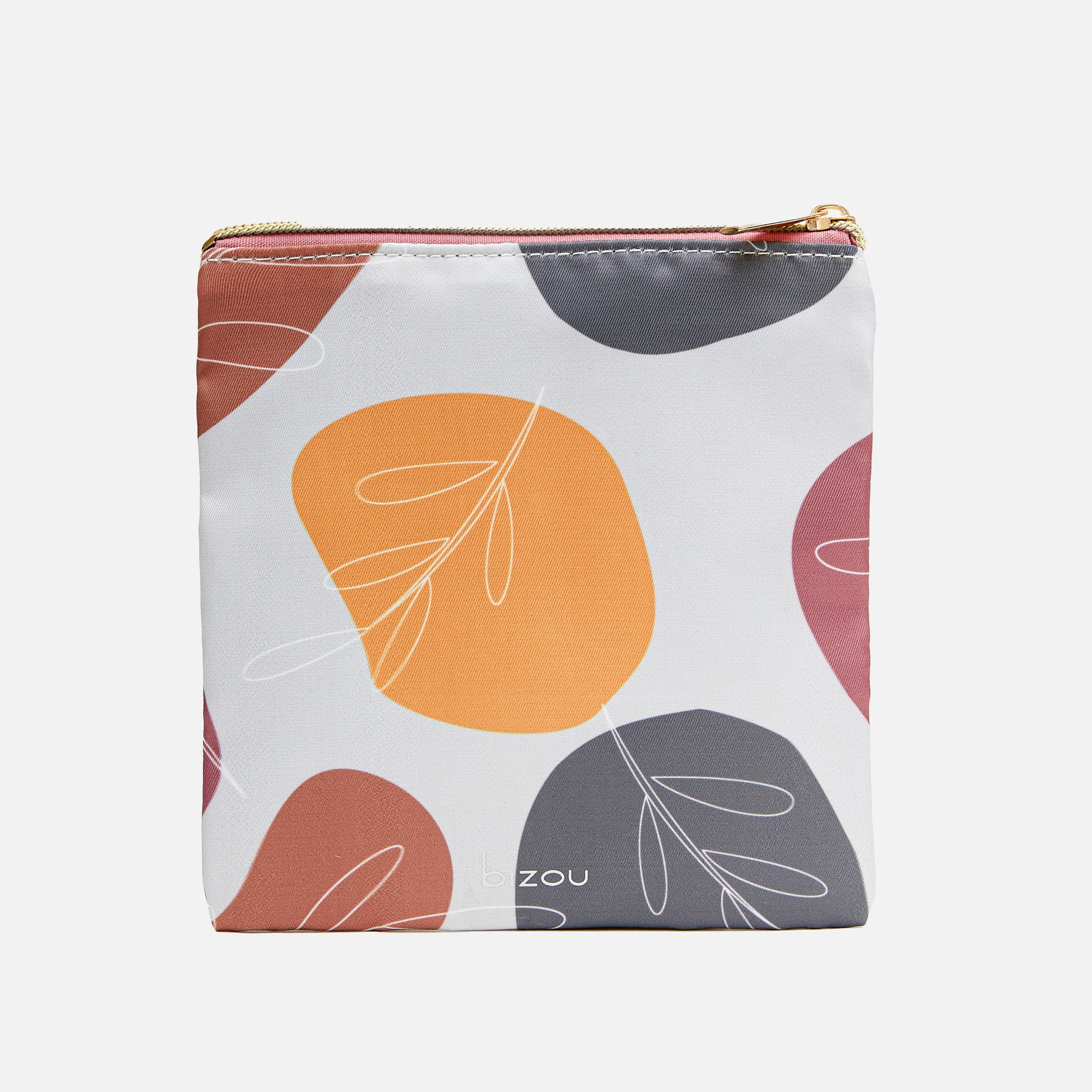 Duo of reusable snack bags with flowers and abstract design