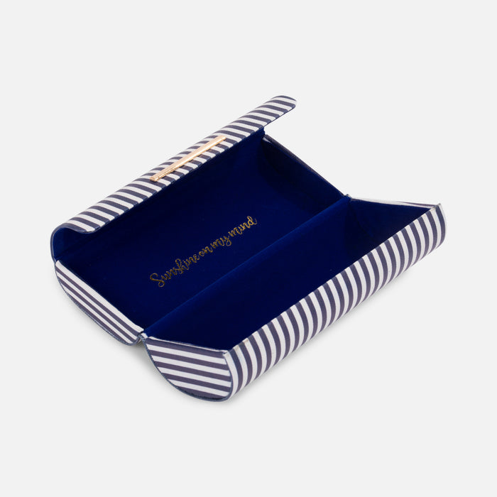 Striped sunglasses case