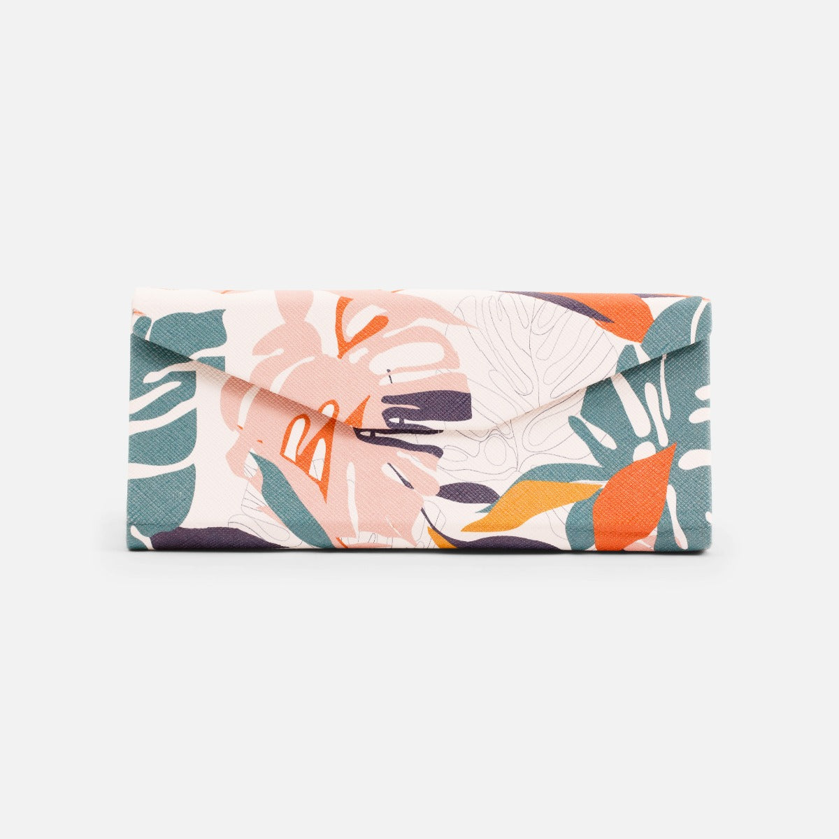 Foldable glasses case with tropical print