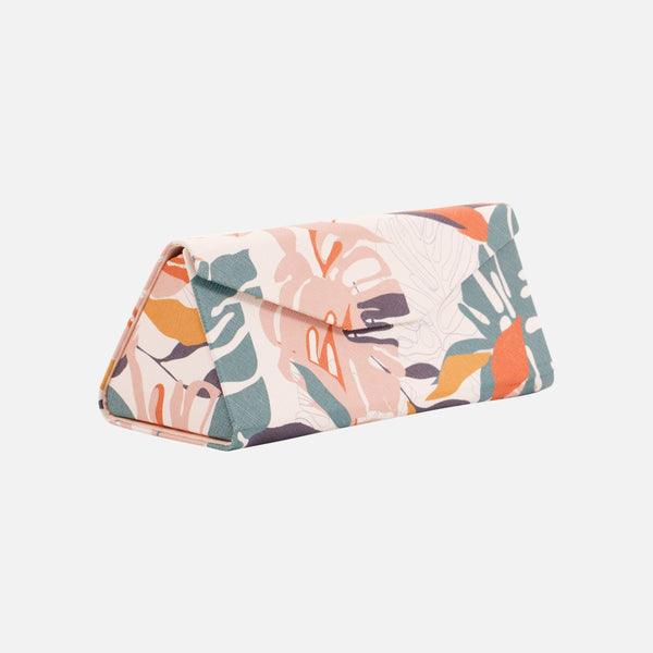 Load image into Gallery viewer, Foldable glasses case with tropical print
