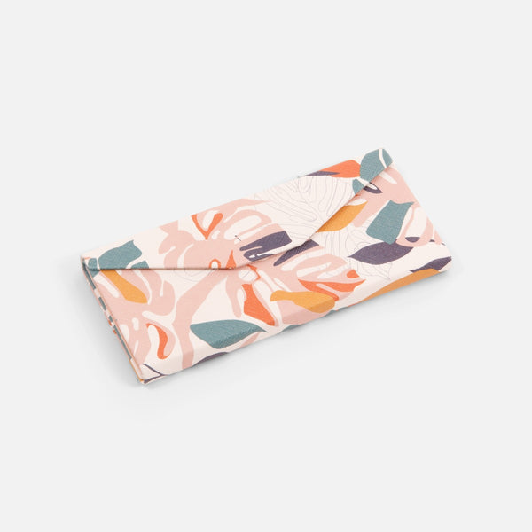 Load image into Gallery viewer, Foldable glasses case with tropical print
