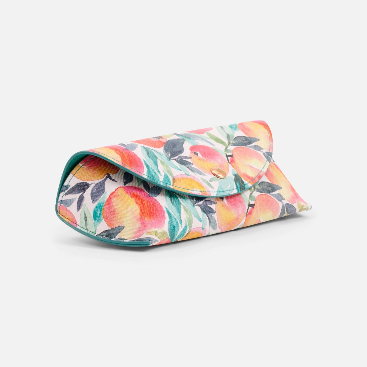 Glasses case with peach print