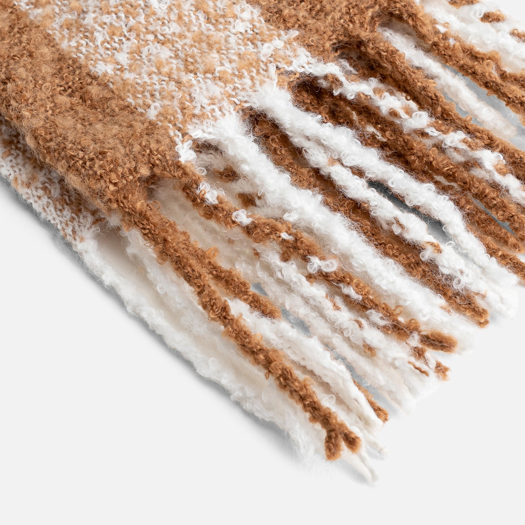 Cozy rust and black scarf