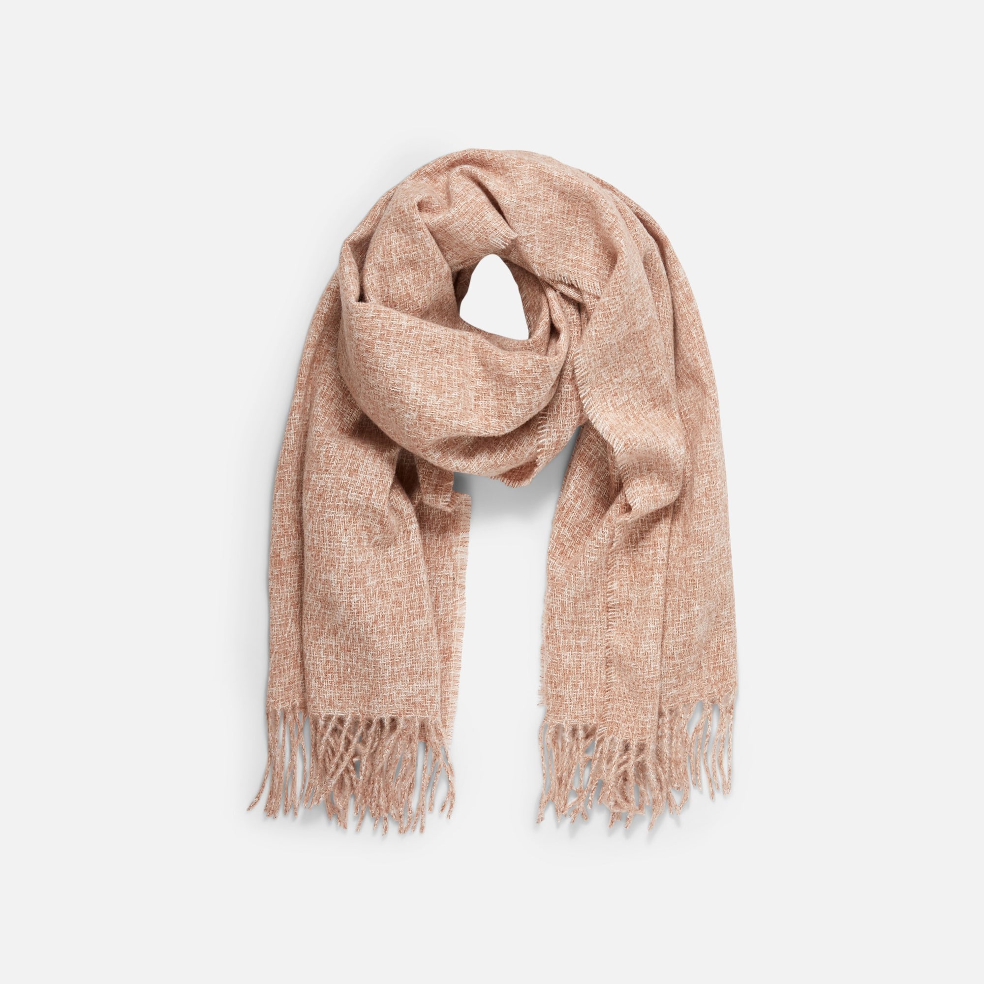 Rust ribbed scarf