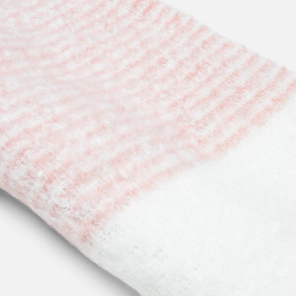 Load image into Gallery viewer, Cozy white and pink scarf
