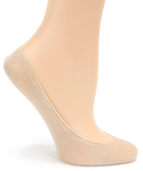 Load image into Gallery viewer, Beige lace footlets
