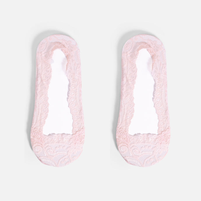 Pink lace footlets