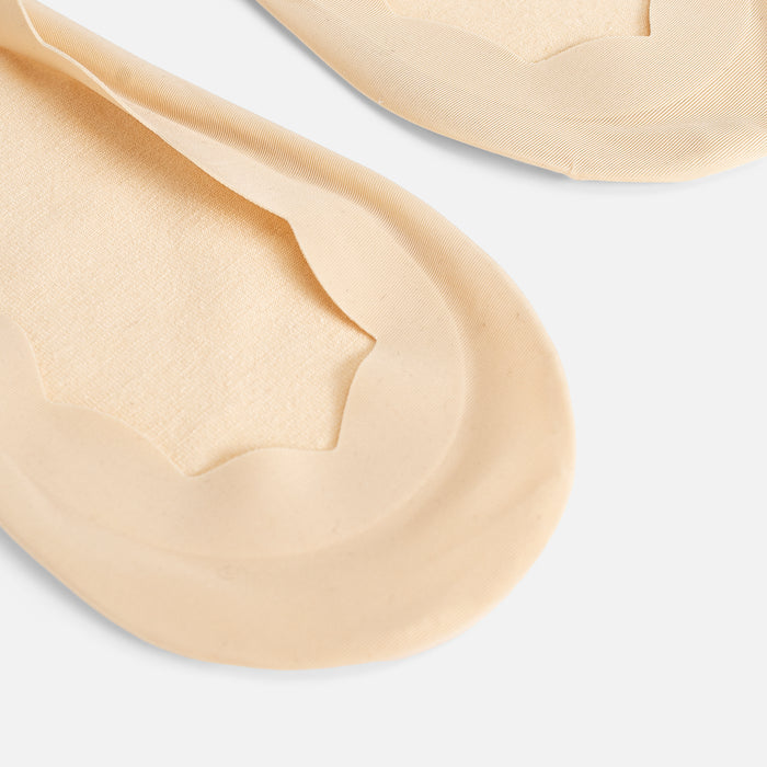 Beige ribbed socks