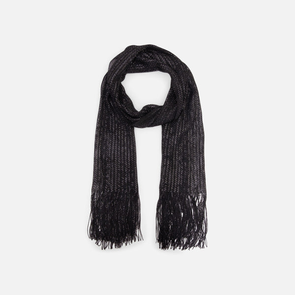 Load image into Gallery viewer, Light black and silver scarf
