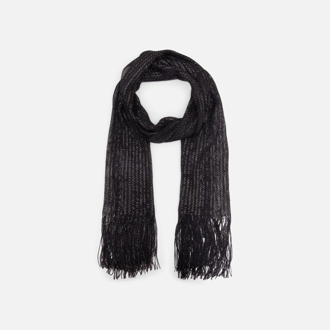 Light black and silver scarf