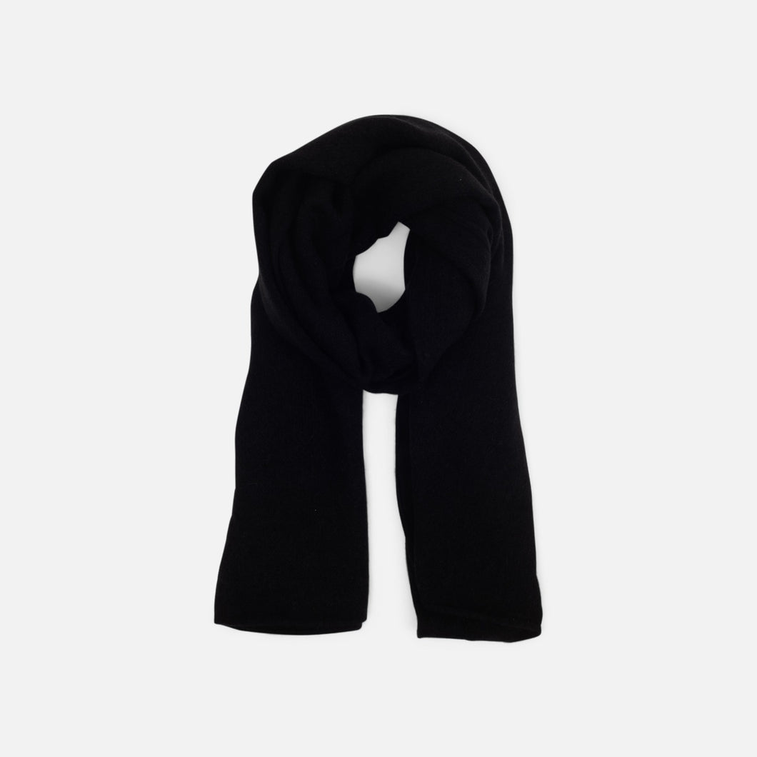 Plain light classic black scarf