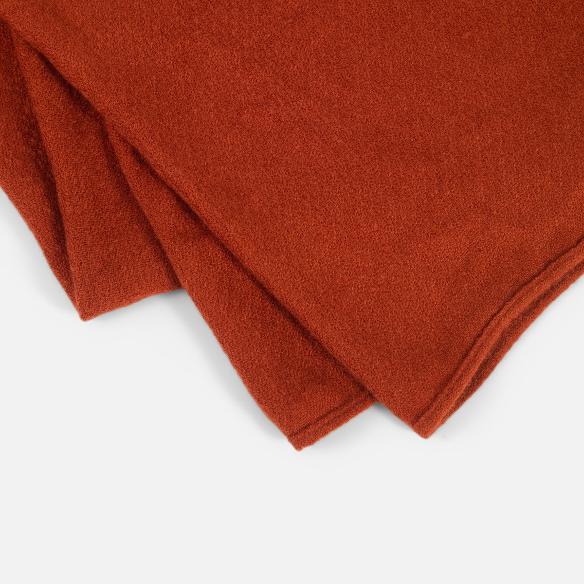 Plain rust rectangular scarf   