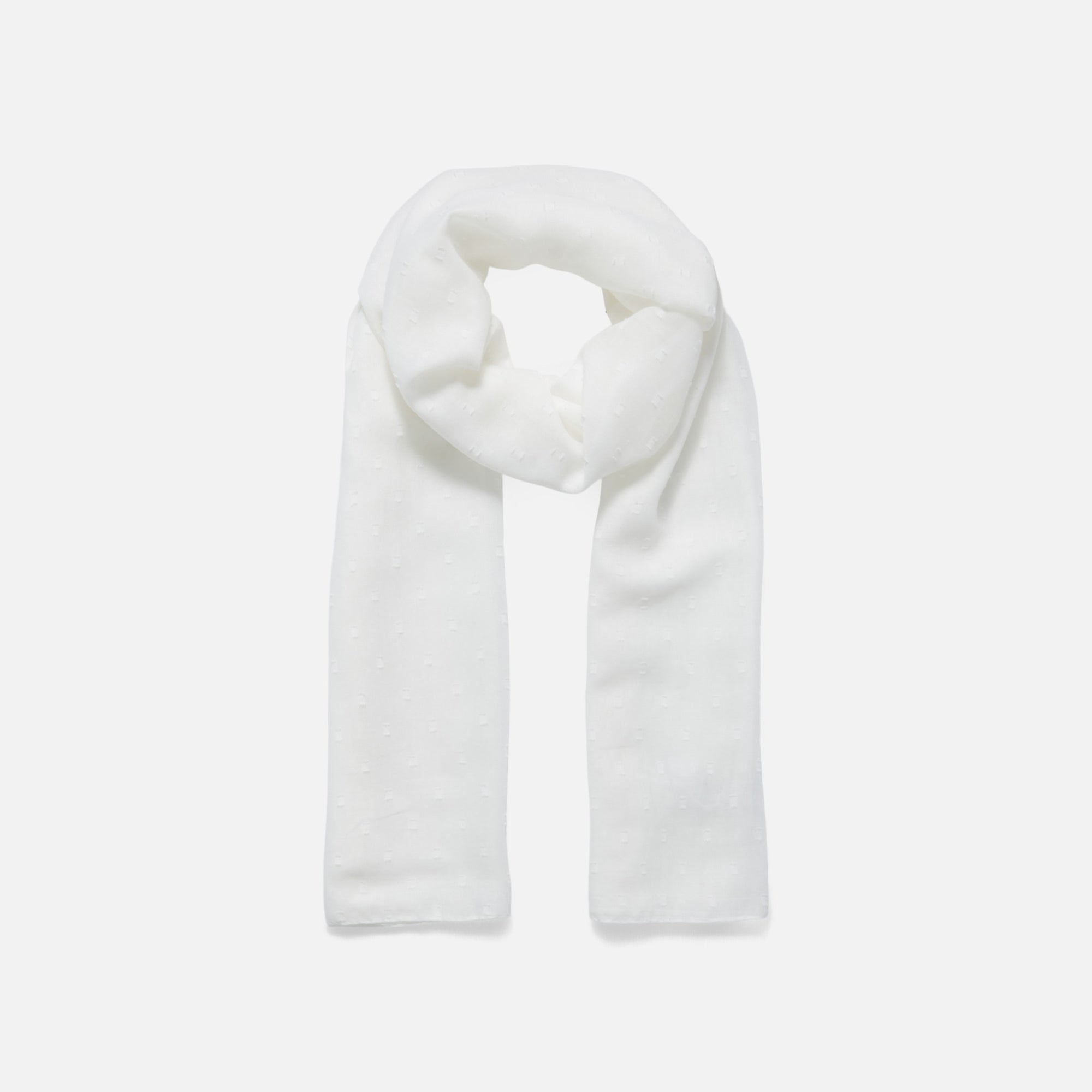 White rectangle scarf