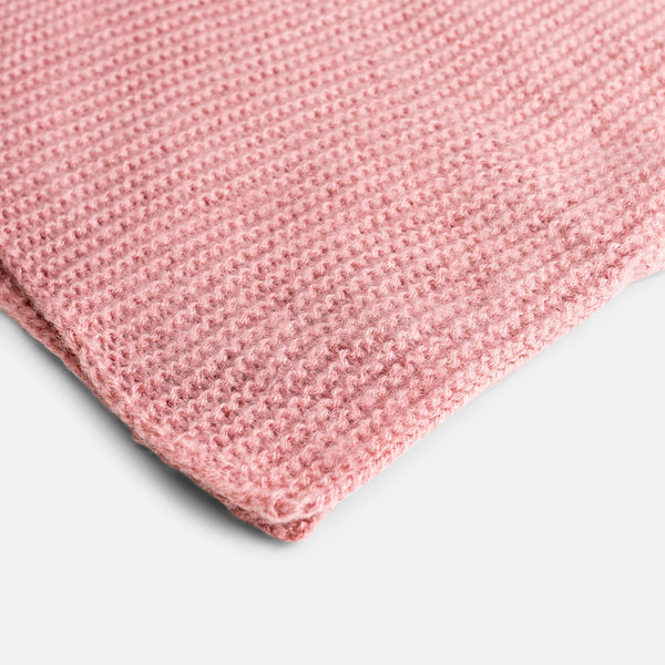 Charger l&#39;image dans la galerie, Foulard tricot côtelé rose pâle
