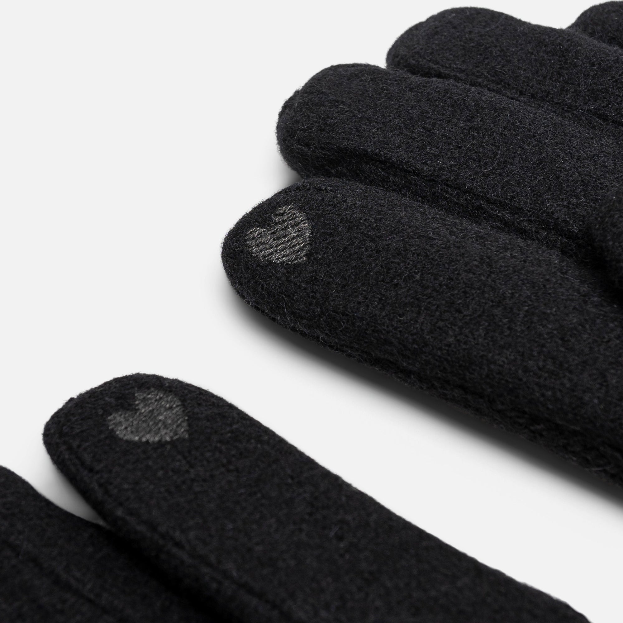 Gants noirs tricot torsadé