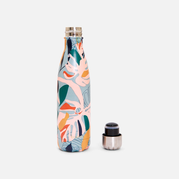 Load image into Gallery viewer, Water bottle with leaves print
