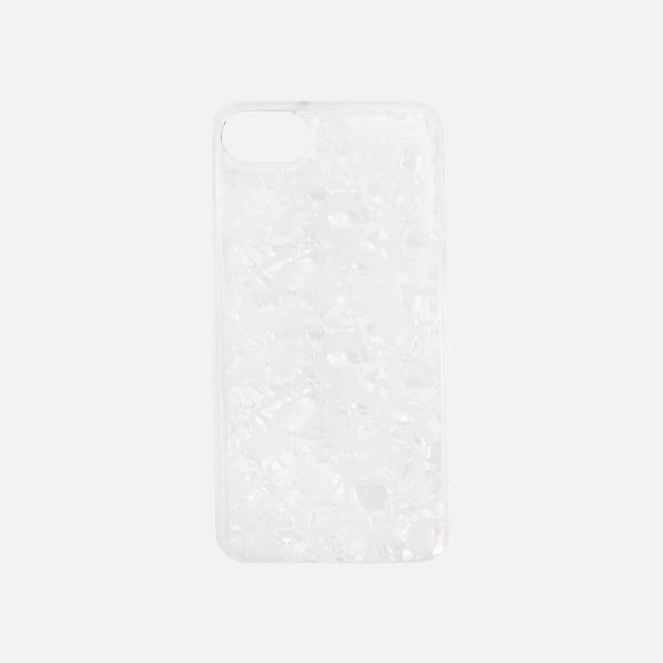 Load image into Gallery viewer, White with mother-of-pearl effect iphone case 
