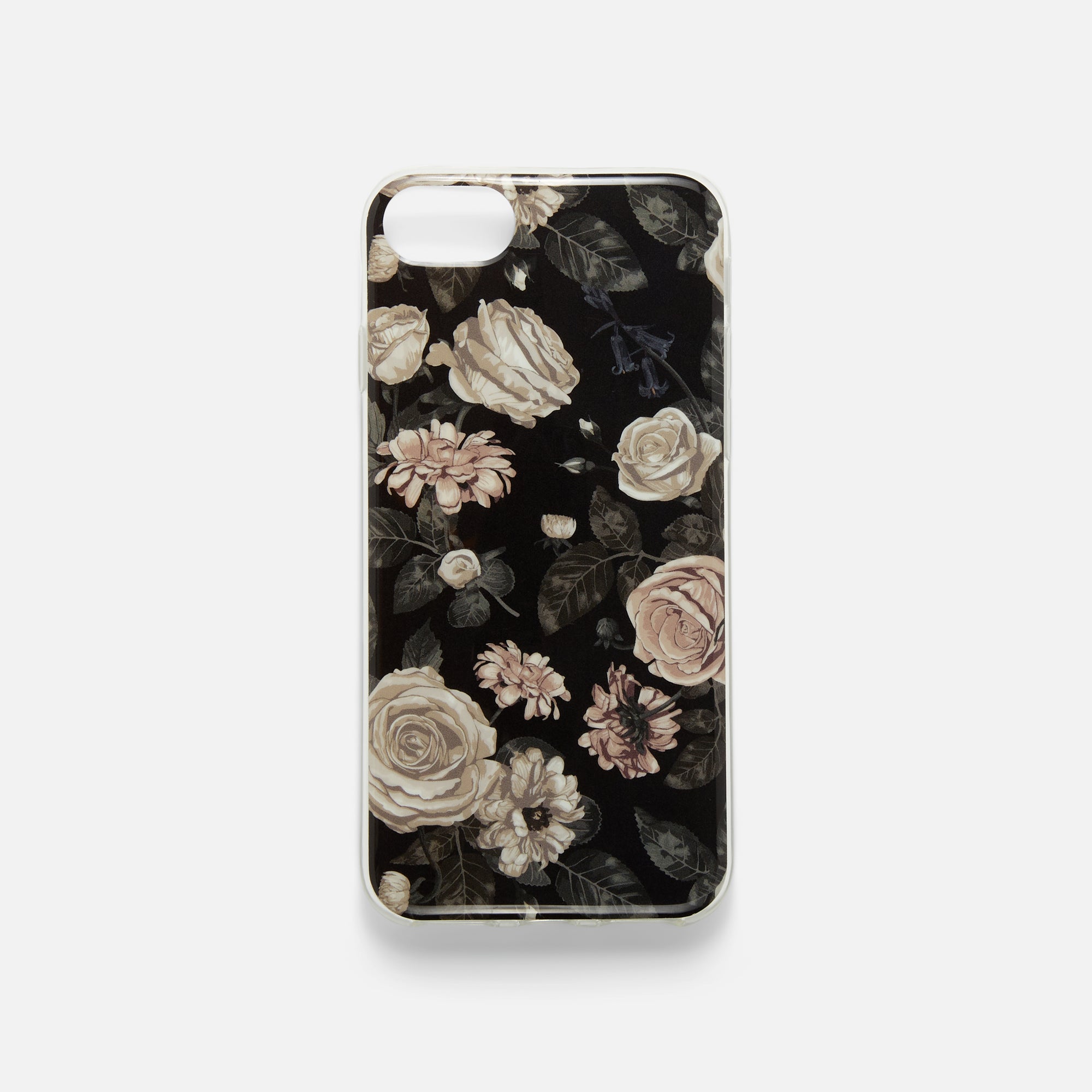 Black Iphone case with flowers