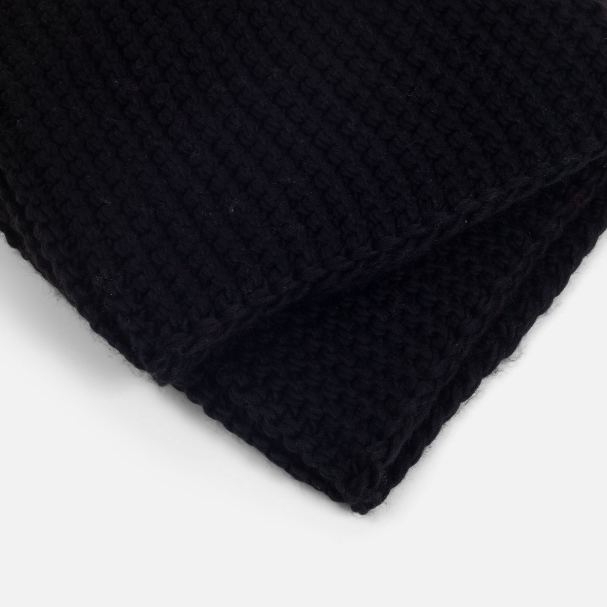 Foulard tube noir en tricot