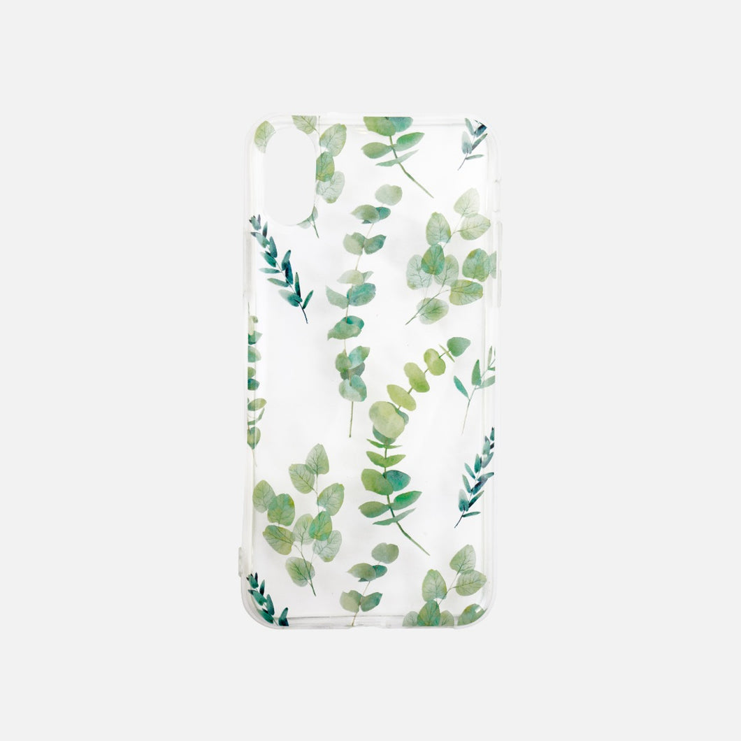 Iphone case with eucalyptus stems print